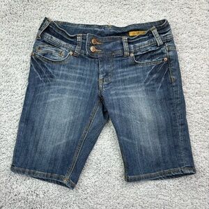 Seven7  Shorts Womens 27 Bermuda Length Regular Wash Denim Casual Low Rise Vaca